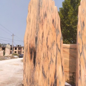 晚霞红门牌石加工